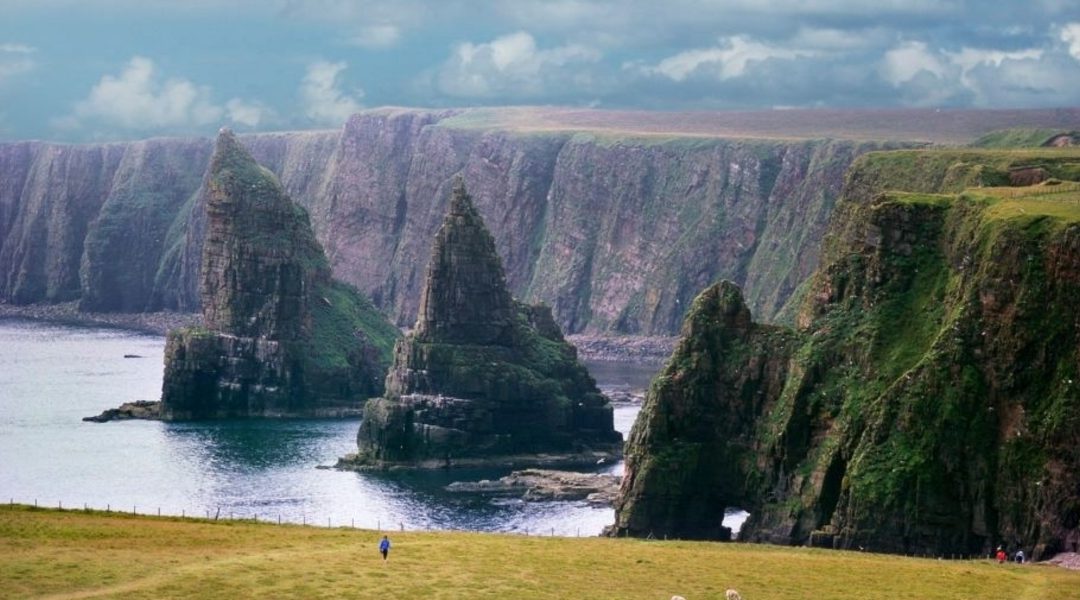 View of the Duncasby Head sea stacks at Wick