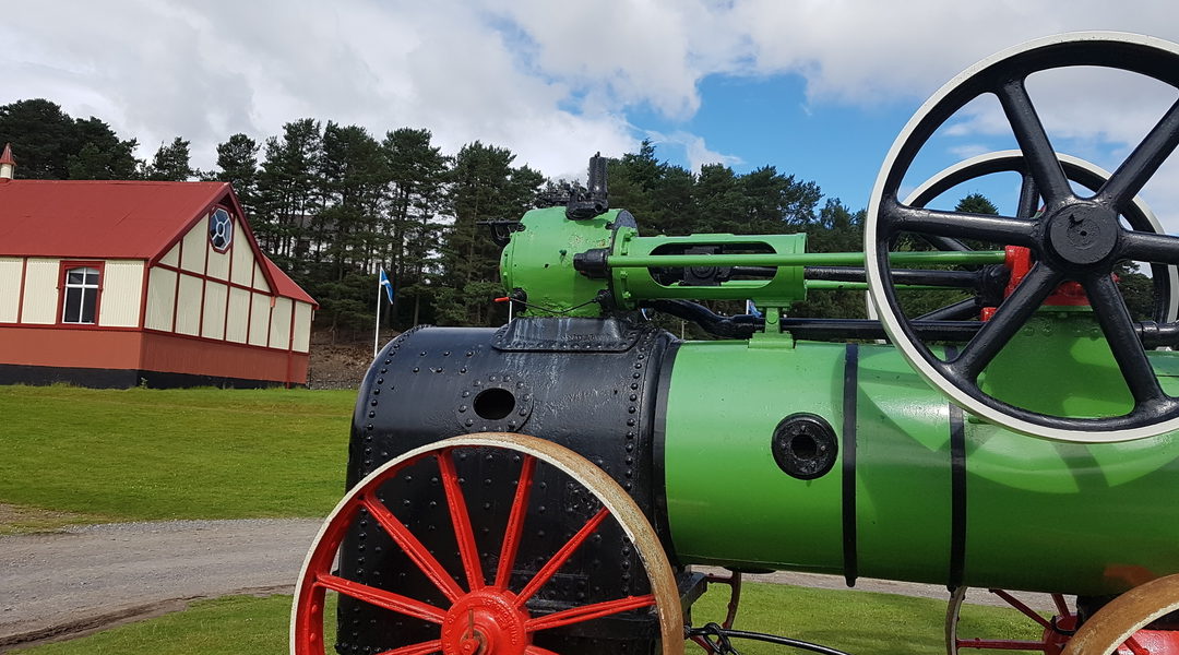 Steam train at the Highland Folk Museum