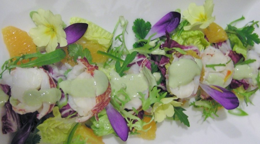 Spring Lobster & Blossom Salad with Drambuie Dressing